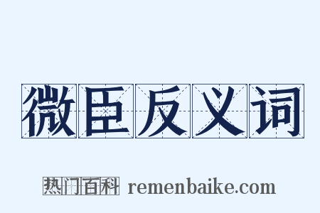 微臣反义词是什么意思的图片